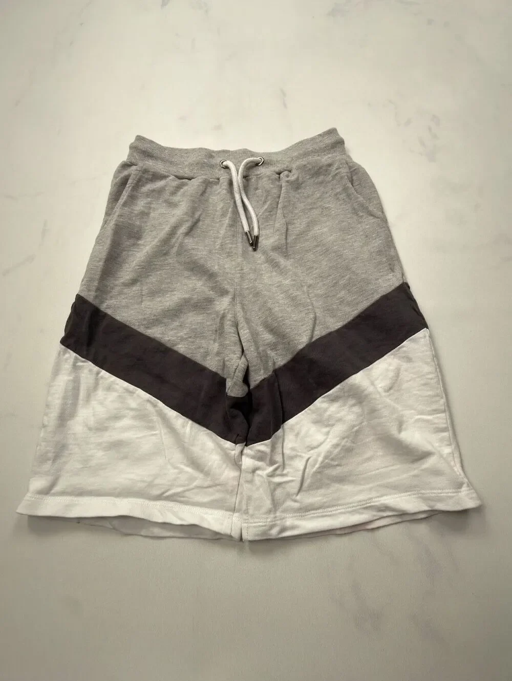 Kidpik Sweat Shorts Gray Colorblock Sporty Athletic - Boys XL